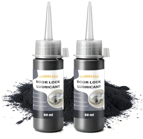 QUANGLEUS Graphit Spray, 60ml*2, Für alle Schließzylinder Geeignet | Graphitpulver mit Feindüse, Langanhaltend, Geeignet für Türschlösser, Fensterschlösser, Vorhängeschlösser, Autoschlösser usw