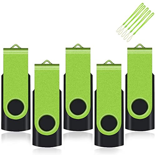 USB-Sticks 8GB 5 stück Speicherstick 2.0 USB Stick Data Datenspeicher, Grün