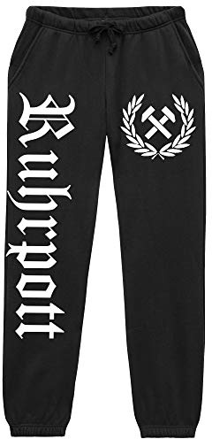 Uglyshirt89 Glück auf Männer u. Herren Jogginghose | Bergbau Kumpel Ruhrpott Kohle Stahl Hose