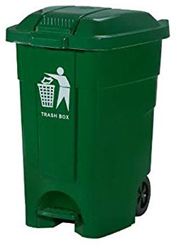 Poubelle Poubelles De Couleur Verte Grande Poubelle Avec Une Plaque De Couvercle Pied De La Maison 70L For La Cuisine De Rue Centre Commercial Bureau De L'hôtel Poubelle de salle de bain