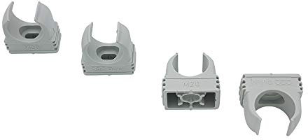 OBO Bettermann M20 - 30 fascette a morsetto per tubo, 20 mm, colore: Grigio chiaro