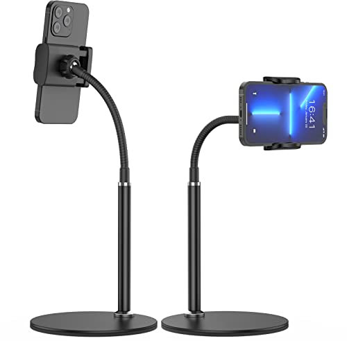 Cell Phone Stand Holder, 360°Flexible Adjustable Desktop Phone Stand with Stable Base, Lazy Desk Mount for iPhone 14 13 12 11 Pro Xs Max XR X 8 7 6 6s Plus Samsung S22 S21 (3.5-6.5)
