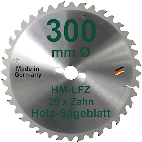HM Sägeblatt 300 mm LFZ Flach-Zahn Hartmetall Widea für Wippsäge und Brennholzsäge für Brennholz Hartholz Kreissägeblatt 300mm