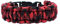 BDM Paracord-Armband, Überlebensarmband, Männer und Frauen Paracord geflochtenes Seil Überlebensfarben, rot, militärgrün und blauer Fallschirm. MODELL WÄHLEN