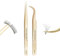 NAGARAKU Pinces à Cils 1 Paire de Pinces Professionnelles Acier Inoxydable Pointes Droites Et Courbées Conception Légère Pour Des Extensions De Cils Volumineuses Et En Éventail Faciles (M-02 & M-01)
