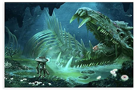 Subnautica 27 Leinwand-Poster, Wandkunst, Deko, Bild, Gemälde für Wohnzimmer, Schlafzimmer, Dekoration, ungerahmt: 30 x 45 cm