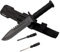 HASTAA Outdoor Messer Survival mit Scheide, Messerschärfer - Survival Messer mit Feuerstahl - Camping Messer - Bushcraft Messer Feststehende Klinge