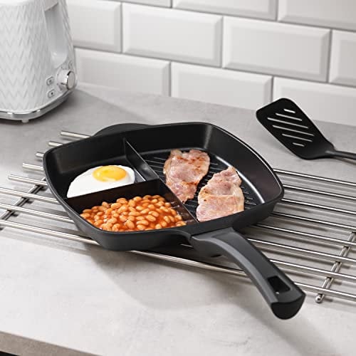 InGenious Lazy Man 3-in-1 Pan | Non Stick Multi Section Griddle for Gas, Electric & Induction