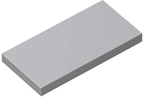 TTEHGB TOY Kompatibel mit Alle Großen Marken System – 100 Fliesen mit 2x4 Noppen im neuen Hellgrau…