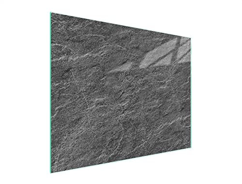 DarHaus Planche à découper en verre Ceranfeld 1 pièce 52 x 40 cm, plaque de découpe en verre, protection anti-éclaboussures, plaque en verre universelle, cuisine, Ardoise Gris