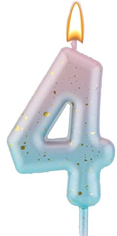 Farbverlaufs Zahlen Buchstaben Kerze, rosa-blaue Farbverlaufs-Geburtstagskerzen für Kuchen Ziffern Buchstaben Geburtstagskerzen Dekoration für Geburtstag Partys Hochzeit (4)