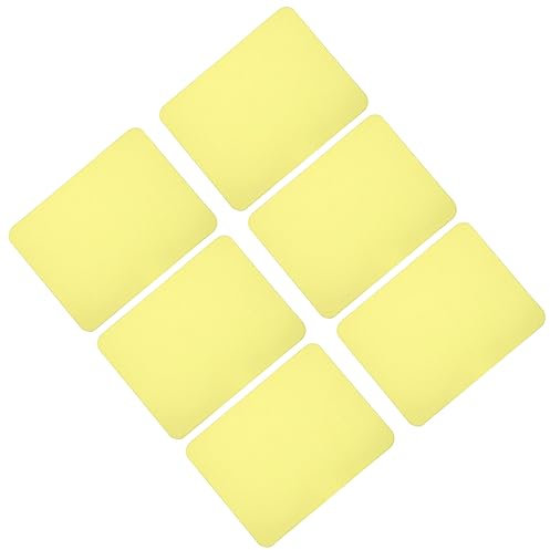 sourcing map 6Pcs Iron on Patches Fabric Repair Patches Iron-On Mending Fabric Light Yellow 4.9x3.7 for Clothes Repair, Pants, Bags Hole Repairing and Decoration