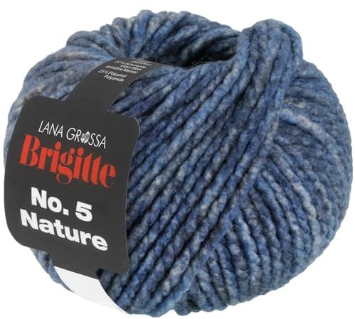 LANA GROSSA Brigitte Nr.5 | 2-fach verzwirntes Merino-Dochtgarn | Handstrickgarn aus 100% Schurwolle (Merino extrafein) | 50g Wolle zum Stricken & Häkeln | 75m Garn