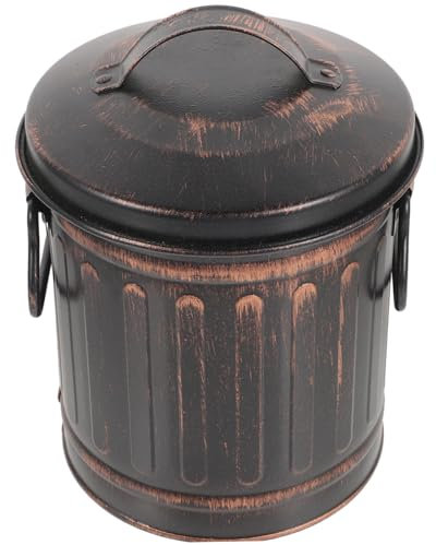 Uonlytech Cubo Portador De Madera Caliente Estufa De Leña Mini Cubo Para Cenizas Cubo De Cenizas Con Tapa Al Aire Cubo De Leña Contenedor De Cenizas Metálico Planchar Carbón Exterior