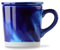 Product of Gifu Japan Mino Ware Japenese Marble Coffee Mug with Lid - 10.2 fl oz, Blue, Tea Cup, Travel Mug