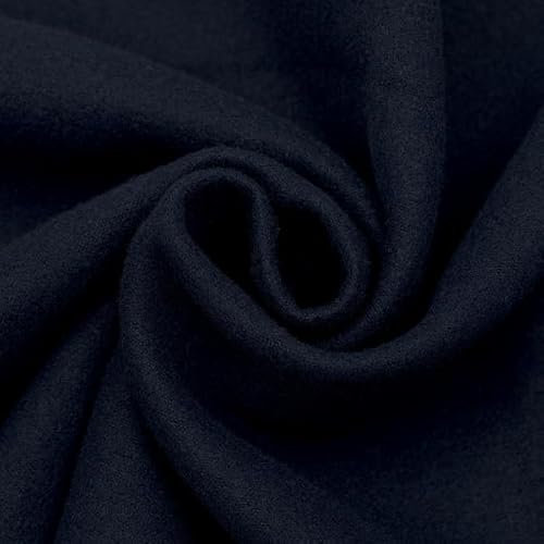 Stoff Kontor STOFFKONTOR Mantelstoff universal - Meterware, Farbe Dunkel-Blau - Öko-Tex Standard 100 - zum Nähen von Bekleidung und Homeaccessoires