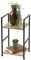 Spetebo Metall Standregal mit 2 Ablageflächen aus Holz - 48 x 29 cm - Badezimmerregal mit 2 Fächern - Deko Regal offen und freistehend für Badezimmer Wohnzimmer Flur