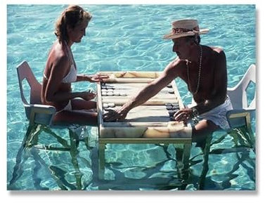 KEYGEM Slim Aarons Poster Glamour Poolside Fotografie Wandkunst Slim Aarons Drucke Slim Aarons Canavs Malerei für Zuhause Wandkunst Dekor 60x80cmx1 Kein Rahmen