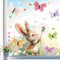 Sunnywall Fensterbild Fensterdeko Hase Pusteblume Schmetterlinge Fensteraufkleber statisch selbstklebend beidseitiger Druck Aufkleber Fenstersticker WIEDERVERWENDBAR A4