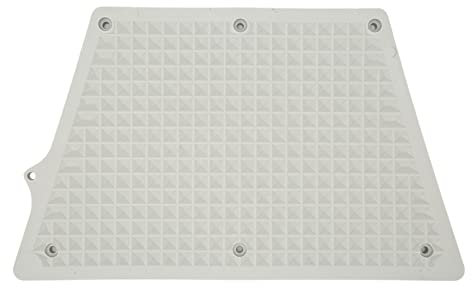 Kelepu Außenborder-Spiegel, Bootsspiegel, Außenborder-Pad mit Platte, PVC, Trapezgitter-Design, Motormontage-Pad, aufblasbar, für Bootskajak (Weiß)