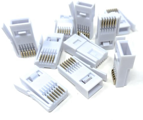 DRUT 10pcs. 6 Pin BT Telephone Cable Crimps (BT631a, 631a) 6 Wire Connector Plugs