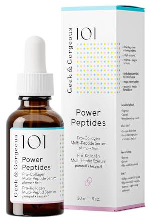 Geek & Gorgeous Power Peptides Serum – Hochwirksames Anti-Aging Serum mit Multi-Peptiden – Strafft die Haut, reduziert Falten & verbessert Spannkraft – Fördert Kollagenproduktion – 30 ml