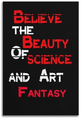 KIUYGPPJ Poster mit Zitaten von Beauty of Science, dekoratives Gemälde, Leinwand, Wandposter und Kunstdruck, moderne Familienschlafzimmer-Dekoration, Poster, 60 x 90 cm