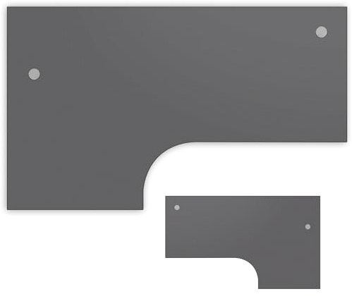 bümö Tischplatte 200x120 cm in graphit, Schreibtischplatte aus Holz, Holzplatte, Spanplatte kratzfest beschichtet, ABS-Kante, 120 kg Tragkraft für DIY Homeoffice Eckschreibtisch