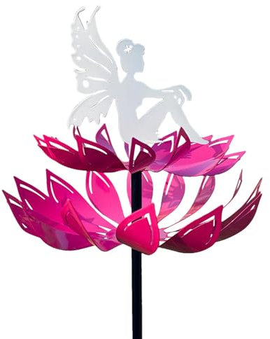 Metall Windrad Elfen Feen Windspiel Windmühle Für Garten, Wetterfest Und Standfest Gartenstecker Garten Deko Windspiel Mit Besten Kugellagern, für Garten Hof Rasen Hinterhöfe