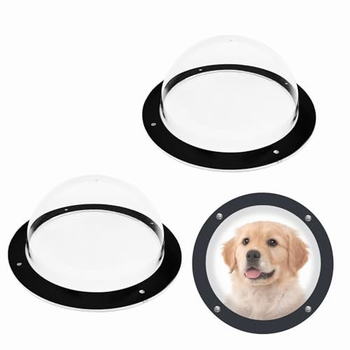 FMOACEN 2PCS Dog Fence Window Clear View Dome Pet Peek Window