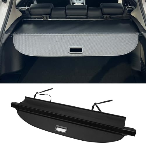 Motoforti Kofferraum ausziehbare Laderaumabdeckung für BMW X3 E83 2004-2010 Heckklappenablage Gepäcksicherheitsabdeckung Schattierung, Canvas, Schwarz Carbonfaser