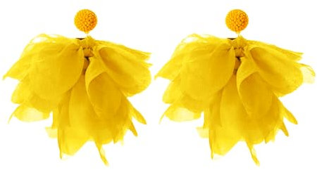 Ohrringe für Damen Mädchen Bunte Blatt Ohrringe Stoffblumen-Cluster Elegante Böhmische Modeschmuck Geschenke Zubehör für Valentinstag Geburtstag