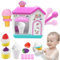 Bubble Bath Toys for Toddlers 1-5 Years - Ice Cream Foam Maker & Bubble Machine for Bathtub, Pretend Play Water Toys for Kids Ages 3-8, Birthday Gifts for Girls & Boys