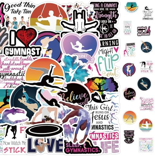 Adesivi Da Ginnastica, 100 Pezzi Adesivi Sportivi, Ginnastica Vinile Decalcomanie Per Adolescenti, Per Bottiglia D'acqua, Laptop, Bagaglio, Chitarra, Adolescente, Ragazza
