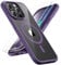 ORETECH Magnetic Clear for iPhone 13 Pro Max Case, [Compatible with Magsafe] [2 x Glass Screen Protector] [Not Yellowing] Ultra Slim Thin Shockproof iPhone 13 Pro Max Phone Case Cover 6.7-Deep Purple