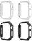 XENQITO 4 Piezas Funda para Apple Watch Series 10 46mm, Estuche Rígido Delgado PC Protector de Pantalla Cristal Templado para iWatch 46mm Case