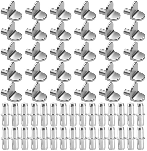 CATOR 60 Pièces 2 Styles Taquet Etagere, Support Etagere, Support Etagere Murale, Taquets pour Etagères, Fixation Etagere, Fixation Etagere Murale, Support Etagere Armoire pour Armoires, Meubles