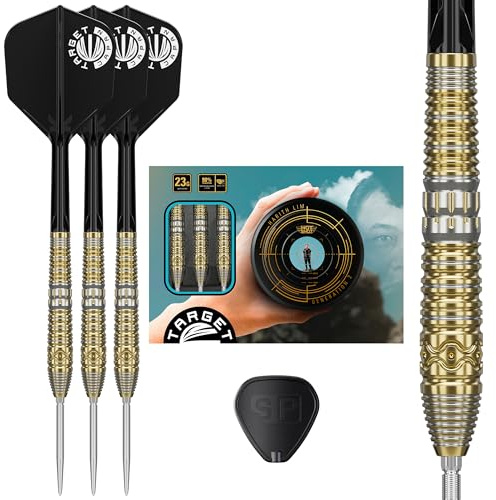Target Japan Prime Series Hot Shot G2 Steel Tip Darts with Kflex 22G | 90% Wolfram-Dartset, K-Flex-Flügel und -Schaft Nr. 6, Nano Swiss Point-Spitzen, Harith LIM Gen 2