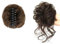 FDEETY Haarschmuck Dutt Haarteil Echthaar Wellig Lockig Haardutt Haarverlängerung Hochsteckfrisur Clip in Claw Pferdeschwanz Haarteile Haar Scrunchies für Damen(Dunkelbraun)