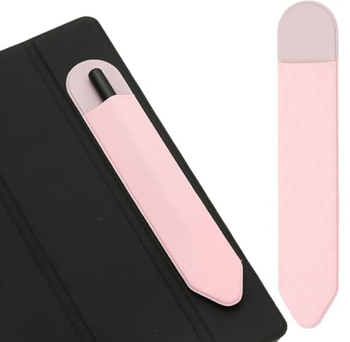 PATIKIL Pencil Holder for Stylus, Adhesive Elastic Pen Case Sleeve Pouch Stylus Holder Pocket Elastic Pen Pouch Accessories for Tablet Case Notebook Outdoor, Pink