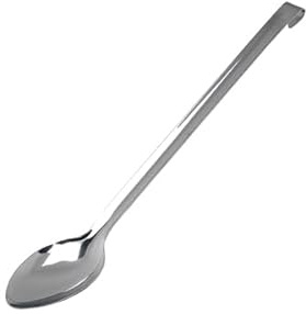 We Can Source It Ltd - Stainless Steel Serving Spoon 350mm with Hook Handle Stainless Steel Spoons Use for Home Kitchen Restaurant Dishwasher Safe