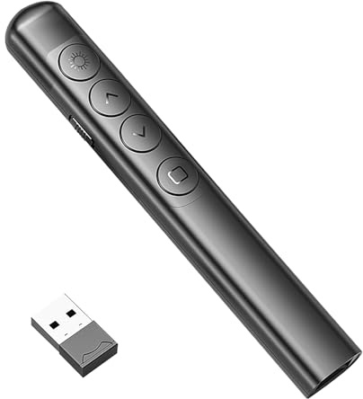 Wireless Presenter, Powerpoint Fernbedienung, 2.4G Multifunktions Wireless Presenter, für Lehrer,Büros,Besprechungen,Berichte (S9)