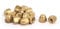 Sourcingmap 15pcs M4 Female Thread Nut DIN1587 Dome Cap Head Hex Brass Tone