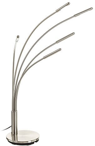 Lola Home LED-Stehleuchte Silber minimalistische für Wohnzimmer Fantasy