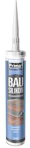 Prima Bau-Silikon 280 ml - grau - für Anschluss- und Dehnungsfugen in Innen- und Außenbereich geeignet