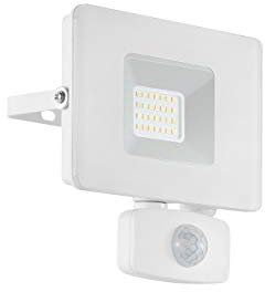 EGLO LED Außen-Strahler Faedo 3, 1 flammige Außenleuchte, Wandstrahler aus Alu, Farbe: Schwarz, Glas: klar, 20 Watt, IP65