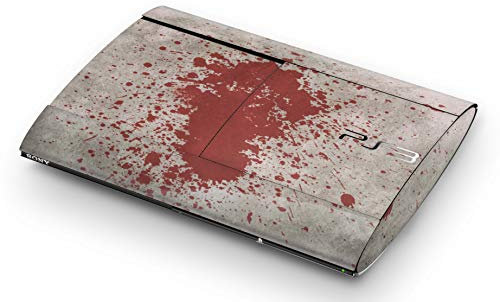 Skins4u Aufkleber Design Schutzfolie Vinyl Skin kompatibel mit Sony PS3 Playstation 3 Super Slim Blood Stain