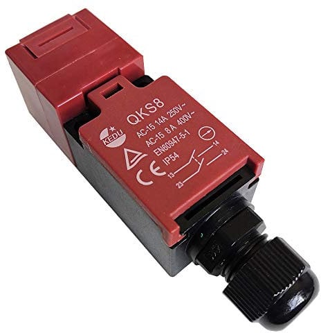 KEDU Sicherheit Schlüsselschalter NC NO Zweipolig Maschine Verriegelung Türschalter 250V/400V QKS8, 2-Pack (F1, M16)