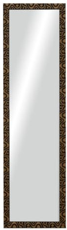 CHELY INTERMARKET MOD144 Espejo Pared Cuerpo Entero Decorativo Estilo Clásico para Salón Dormitorio Elegante Marco Relieve Nogal Madera 35x140 cm Incluye Kit Colgar Fabricado España