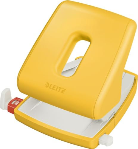 Leitz Perforatore, Capacità fino a 30 Fogli, Gamma Cosy, Giallo (Caldo), 50040019
